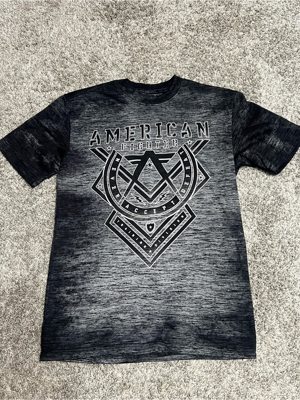 American Fighter Boys Black Heather Tee